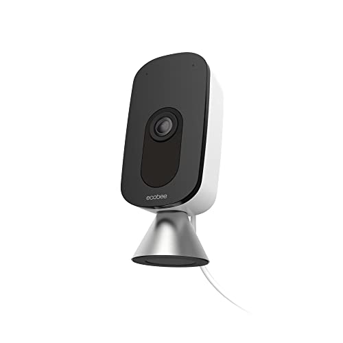 ecobee SmartCamera – Indoor WiFi Security Camera, Baby & Pet Monitor, Smart Home Security System, 1080p HD 180 Degree FOV, Night Vision, 2-Way Audio, Works with Apple HomeKit, Alexa Built In