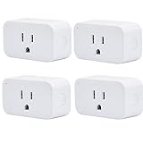 THIRDREALITY Zigbee Smart Plug 4 Pack, 15A Smart Outlet with Timer Function, ETL Certified, ZigBee Hub Required
