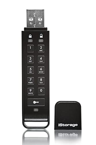 iStorage datAshur Personal2 32 GB Secure Flash Drive - Password Protected, Portable, Military Grade Hardware Encryption, USB 3.0 IS-FL-DAP3-B-32