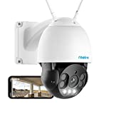 Reolink PTZ Cameras for Home Security, 5MP Semi-Wireless Outdoor Security Camera System, Auto Tracking, 5X Optical Zoom, AI Motion Detection, 2.4/5Ghz WiFi, Color Night Vision, Spotlights, RLC-523WA