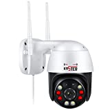 ENSTER 2.4/5ghz WiFi PTZ IP Camera for Home Security, Outdoor 1080P 4X Digital Zoom Pan Tilt Surveillance Metal Speed Dome with Spotlight, 150FT Color Night Vision, Auto Tracking, 2-Way Audio, IP66