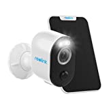 REOLINK Security Camera Wireless Outdoor, 2K 4MP Night Vision with Spotlight, 2.4/5Ghz Dual-Band WiFi, Wire-Free Battery Solar Powered, Human/Vehicle Smart Detection, Argus 3 Pro with Solar Panel