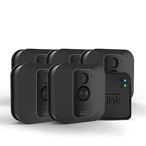 Blink XT2 Outdoor/Indoor Smart Security Camera with cloud storage included, 2-way audio, 2-year battery life – 5 camera kit