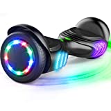 TOMOLOO Hoverboard with Speaker and Colorful LED Lights Self-Balancing Scooter UL2272 Certified 6.5' Wheel for Adults and Child