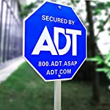 SWEETFULL 28' ADT Sign,ADT Security Signs with 6 Double-Sided Stickers Metal Yard Sign with Stake ,Heavy Duty Weather Resistance Sign（1 Pcs）