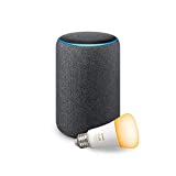 Echo Plus (2nd Gen) with Philips Hue Bulb - Alexa smart home starter kit - Charcoal