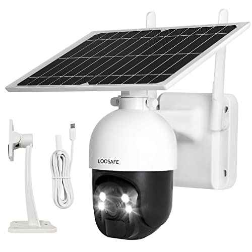 Cellular 4G LTE Outdoor Security Camera Solar Battery Powered, IR/ Spotlight Night Vision, Waterproof, Cloud/ Micro SD Card Storage