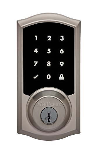 Kwikset Premis Touchscreen Smart Lock Electronic Deadbolt, Works with Apple HomeKit via Apple HomePod or Apple TV, in Satin Nickel