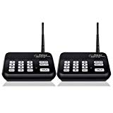Wireless Intercom System (2017 Version), TekeyTBox 1800 Feet Long Range 10 Channel Digital FM Wireless Intercom System for Home and Office Walkie Talkie System for Outdoor Activities(2 Stations Black)