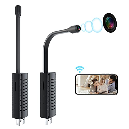 Hidden Camera Mini Spy Camera Wireless WiFi Nanny Cam for Pet and Baby Monitor - USB Plug Small Security Camera with 1080P HD Live Feed, Motion Detection, App Remote Access, Cloud & SD Card Storage