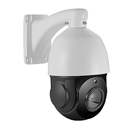Outdoor 5MP PTZ IP POE Dome Security Camera 30x Optical Zoom Pan Tilt 250FT IR Night Vision Motion Detection Remote View RTSP Audio Compatible with Onvif Protocol