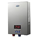 Marey ECO180 18kW 4.4 gpm 220V Self-Modulating Multiple Points Tankless Electric Water Heater for The Whole US Territory, Small, Silver