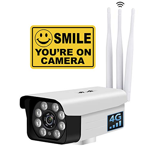 Security Camera Outdoor 3G/4G Cameras with 1080P for Night Vision 4G Cellular Camera with Motion Detection Alert for Home Security 4G Surveillance Camera with 2 Way Audio for Only T-Mobile Sim Card