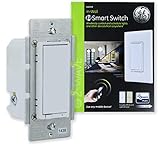 GE 14291 Enbrighten Z-Wave Plus Smart Light Switch, Works with Alexa, Google Assistant, SmartThings, Zwave Hub Required, Repeater/Range Extender, 3-Way Ready 1st Gen, White & Light Almond