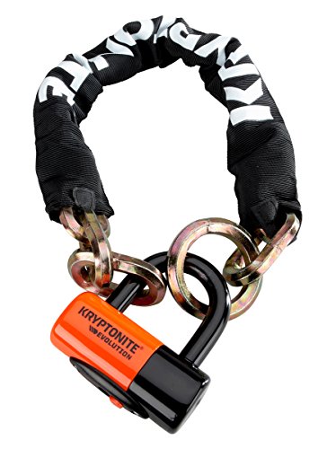 Kryptonite New York Cinch Ring Security Chain (12mm x 75cm) withEVS4 Disc 14mm Shackle