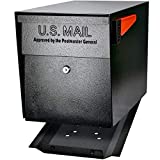 Mail Boss 7106 Curbside Steel Post Mount Security Locking Mailbox, Black, Extra Large