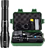 Rechargeable Tactical Flashlight LED High Lumens, Esgreen Super Bright 3000 lm XML L2 Tac Flash Light, High Power Portable Handheld EDC Linterna, Long Lasting, Waterproof, for Emergency Camping Gift